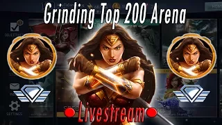 Grinding Mythic Wonder Woman - Final Arena Season! Ranking Up To Top 200 In Arena Injustice 2 Mobile