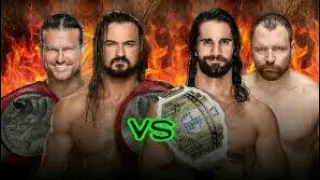 Dean Ambrose & Seth Rollins vs Drew Mcintyre & Dolph Ziggler wwe Raw tagteam ChampionShip.
