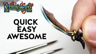 Paint Weapons QUICK - EASY - AWESOME! ⚔️⛏️⚔️  Warhammer & DnD miniatures NMM painting tutorial