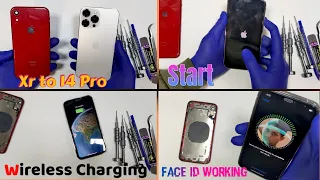 iPhone DIY Housing Awesome Xr to 14 Pro | Convert into 14 Pro White Silver Colour | AMS-HINDI