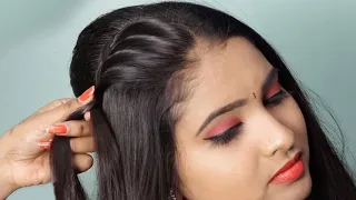 Most Beautiful Front Hairstyle for Party/Function | Best Hairstyle For Girl | Easy Party Hairstyle