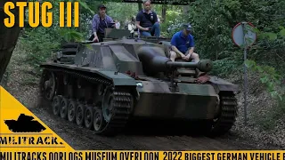 The StuG III moving through the forest at Militracks 2022.