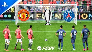 FC 24 | Manchester United vs PSG | Ronaldo vs Messi | UCL FINAL | Penalty Shootout - PS5 Gameplay