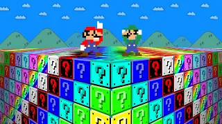 Cat Mario: Super Mario Bros. but  Mario collect More Custom Item Blocks