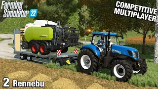 BRINGING IN THE STRAW EQUIPMENT Rennebu Competitive Multiplayer FS22 Ep 2