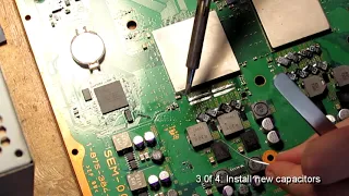 How to remove and replace PS3 capacitors - YLOD repair