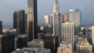 Flying Above Downtown Los Angeles