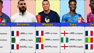 ⚽AFRICAN ORIGIN FOOTBALL PLAYERS PLAYING FOR EUROPEAN COUNTRIES
