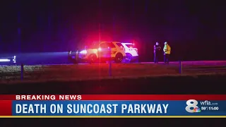 Fatal crash shuts down southbound lanes of Suncoast Parkway