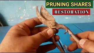 Rusty  Hand Pruners Restoration / Restoring old pruning shears