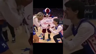 Sixers dancer gets a surprise proposal during the game #nba