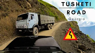 Tusheti road in Georgia  || One of the most dangerous roads in the world || Our Georgia trip || 4K