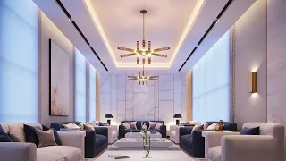 Modern False Ceiling Interior Design | Living Room POP Ceiling Bedroom Gypsum Board Ceiling Lights