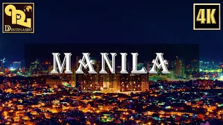 Manila 🇵🇭 Philippines in 4k video||beautiful footage by drone||aerial view ultra HD