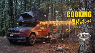 Hot Spring Solo Camping : Kitchen ni Edu (Jeep Cherokee KL)