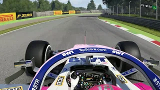 F1 2019 Racing Point onboard in Monza with rus commentators