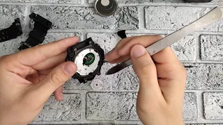 Как поменять батарейку на спортивных часах G-Shock