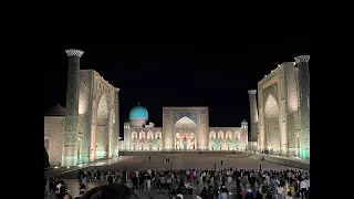 Registan Square light show, September 2023, Samarkand, Uzbekistan