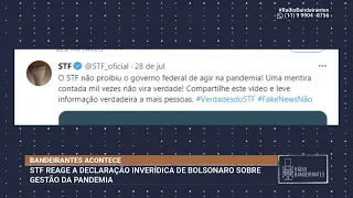 Bolsonaro ataca STF e o acusa de propagar 'fake news' contra o governo