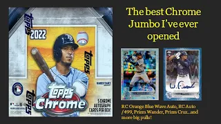 2 HUGE RC #'d Autos, Prizm Rookies, Judge and Goldschmidt : 2022 Topps Chrome Jumbo Box: