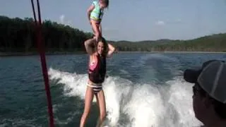 Wakesurfing with my 4 year old.