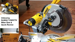 Unboxing DeWALT DWS779 Miter Saw and quick review