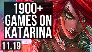 KATARINA vs LISSANDRA (MID) | Quadra, 1900+ games, 1.7M mastery, 18/4/7 | KR Diamond | v11.19