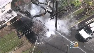 Bucket Truck Strikes Power Line, Causing Blaze In Lansdowne