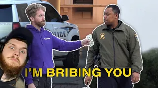 Trying to Obviously Bribe Police Officers - Vlog Creations [REACTION]