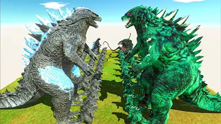 Legendary Godzilla War - Growing Godzilla 2014 vs Biozilla Godzilla, Size Comparison Godzilla