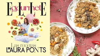 Fideos chinos con pollo, verduras, miel y soja, por Laura Ponts | Elle Gourmet España