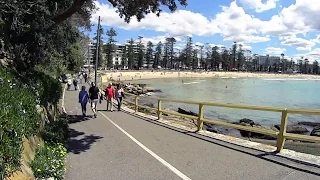 Virtual Treadmill Walk - Manly Beach to Shelly Beach and Corso, Sydney Australia