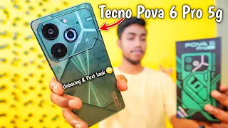 Tecno Pova 6 Pro 5G Unboxing & First Look 🙄 6000mAh, 70W charging, 108Mp Camera & More