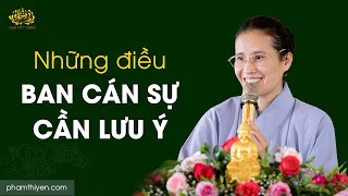 Những điều Ban cán sự đạo tràng cần lưu ý