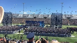 United States Air Force Academy 2017 Graduation: Dismissal, Hat Toss, and Thunderbird Performance