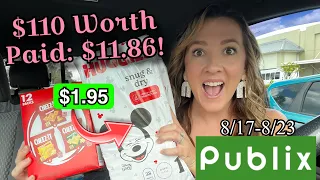Publix Couponing Haul! Get $110 Worth for $11.68! | Save on Groceries | Diapers for $1.95! 8/17-8/23
