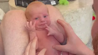 Constipated newborn boy realizes that 'hulking up' is the key to relief || WooGlobe