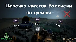 [BDO] Квесты Валенсии на фейлы сразу двумя персами без компаса! (Не актуально)