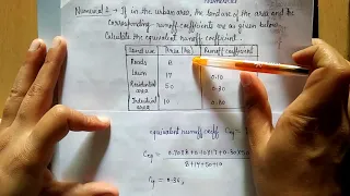 Numerical on Rational Method of flood estimation