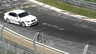 Sabine Schmitz BMW M5 Ring Taxi Drifting at Breidscheid Nurburgring