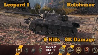 Leopard 1 - Kolobanov - 9 Kills, 8K Damage - World of Tanks