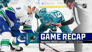 Canucks @ Sharks 11/2 | NHL Highlights 2023