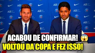 🚨 URGENTE! ACABOU DE SAIR! OLHA O QUE O MESSI FALOU PRO PSG!