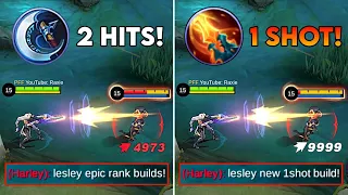 SAVAGE!! LESLEY NEW BEST BUILDS & EMBLEMS TO DEAL HIGH DAMAGE - ONE SHOT = ONE KILL IS FINALLY BACK!