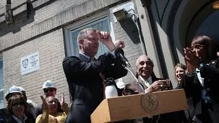 Mayor Bill de Blasio Unveils " Housing New York" in the Bronx