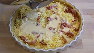 How to make a bacon and cheese French style quiche