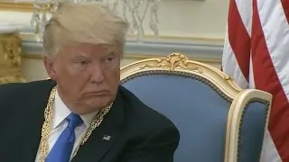 President Trump attends ceremony at Royal Court