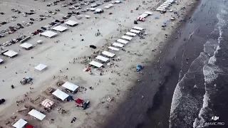 2019 SandCastle Building Competition Galveston Tx (Drone Video)