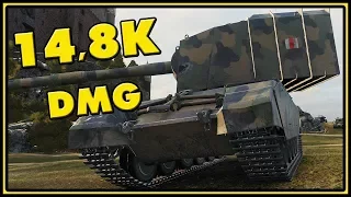 FV4005 Stage II - 14,8K Damage - 30 vs 30 - World of Tanks Gameplay