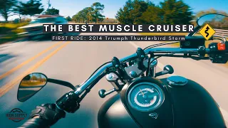 The Best Muscle Cruiser? | Triumph Thunderbird Storm | First Ride POV Full Exhaust (4K)